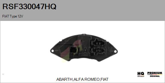 Resistor, interior blower (RSF330047HQ)