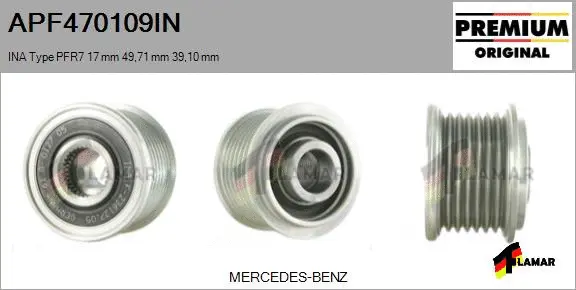 Belt Pulley, alternator (APF470109IN)