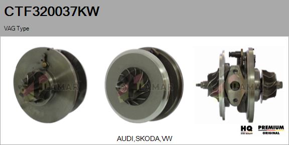 Core assembly, turbocharger (CTF320037KW)