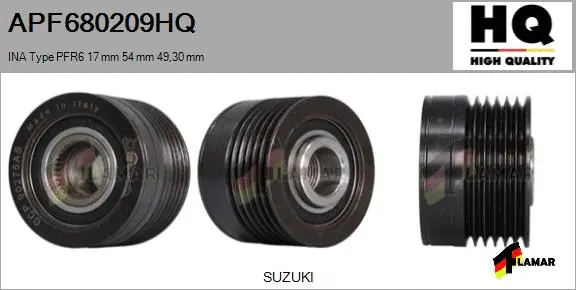 Belt Pulley, alternator (APF680209HQ)