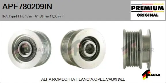 Belt Pulley, alternator (APF780209IN)