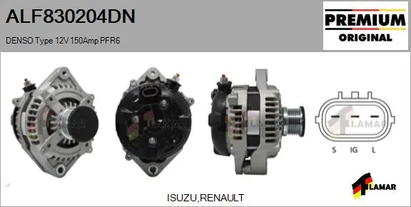 Alternator (ALF830204DN)