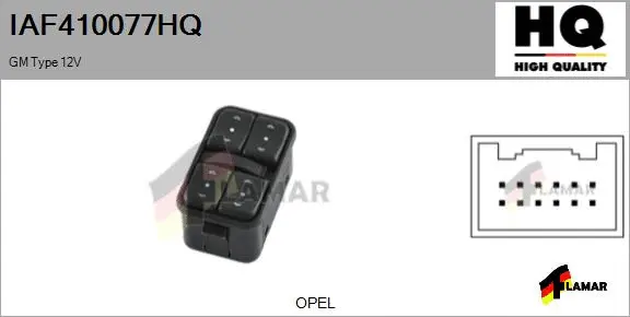 Switch, window regulator (IAF410077HQ)