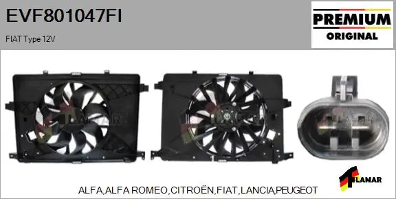 Electric Motor, radiator fan (EVF801047FI)