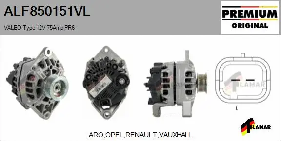 Alternator (ALF850151VL)