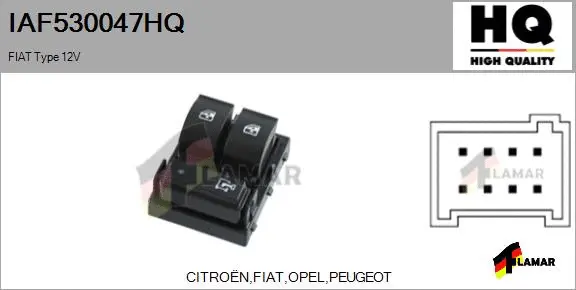 Switch, window regulator (IAF530047HQ)