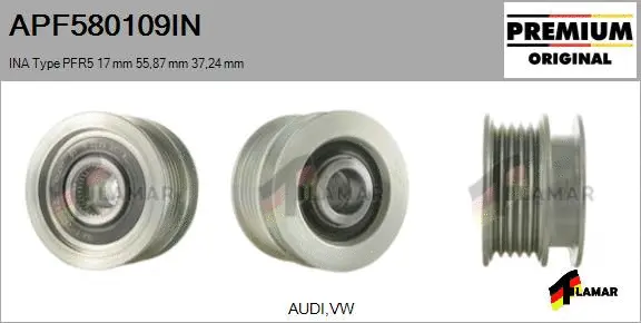 Belt Pulley, alternator (APF580109IN)