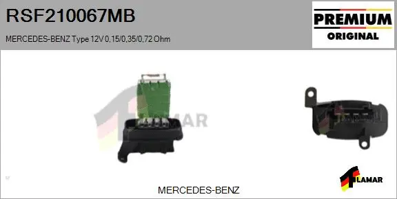 Resistor, interior blower (RSF210067MB)