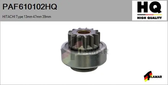 Pinion, starter (PAF610102HQ)