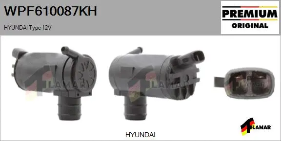 Washer Fluid Pump, window cleaning (WPF610087KH)