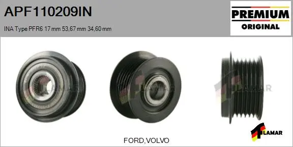 Belt Pulley, alternator (APF110209IN)