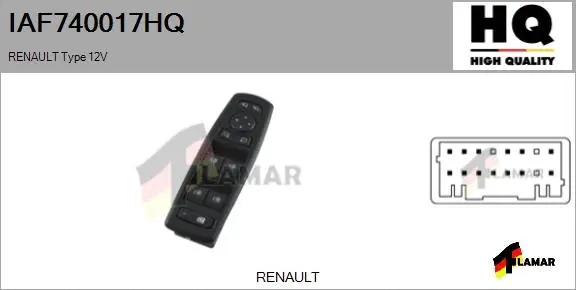 Switch, window regulator (IAF740017HQ)