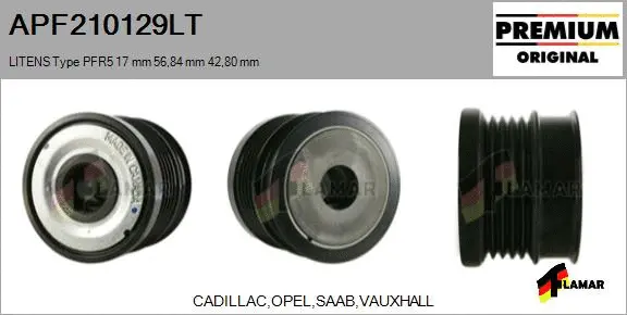 Belt Pulley, alternator (APF210129LT)