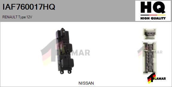 Switch, window regulator (IAF760017HQ)