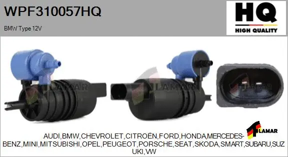 Washer Fluid Pump, window cleaning (WPF310057HQ)