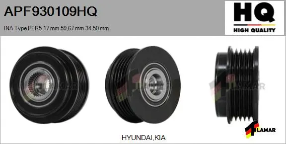 Belt Pulley, alternator (APF930109HQ)