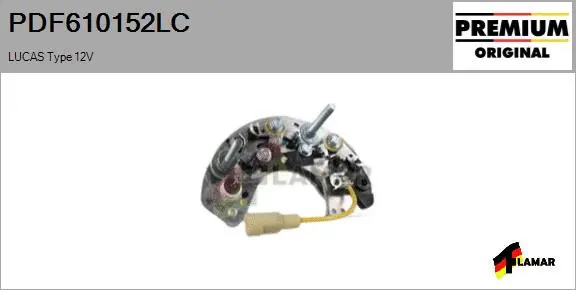 Rectifier, alternator (PDF610152LC)