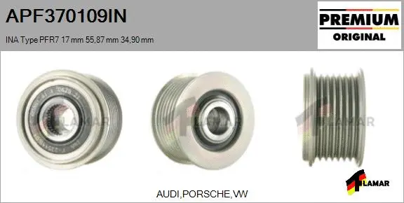 Belt Pulley, alternator (APF370109IN)