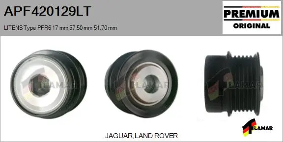 Belt Pulley, alternator (APF420129LT)