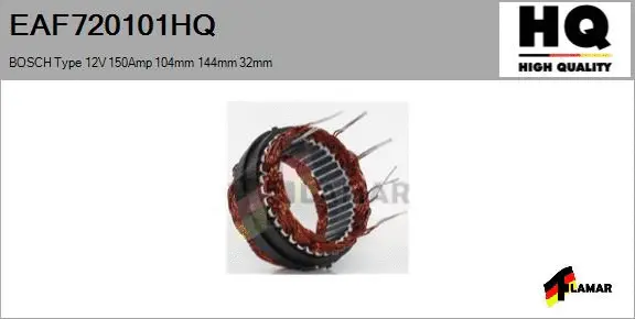Stator, alternator (EAF720101HQ)