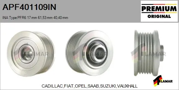 Belt Pulley, alternator (APF401109IN)