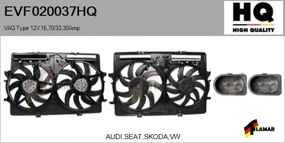 Electric Motor, radiator fan (EVF020037HQ)