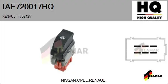 Switch, window regulator (IAF720017HQ)