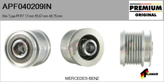 Belt Pulley, alternator (APF040209IN)