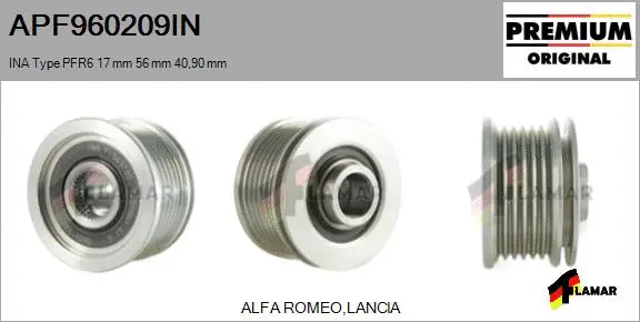 Belt Pulley, alternator (APF960209IN)