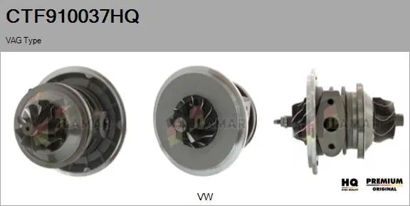 Core assembly, turbocharger (CTF910037HQ)