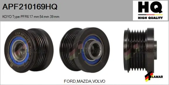 Belt Pulley, alternator (APF210169HQ)