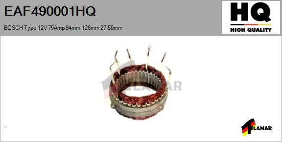 Stator, alternator (EAF490001HQ)