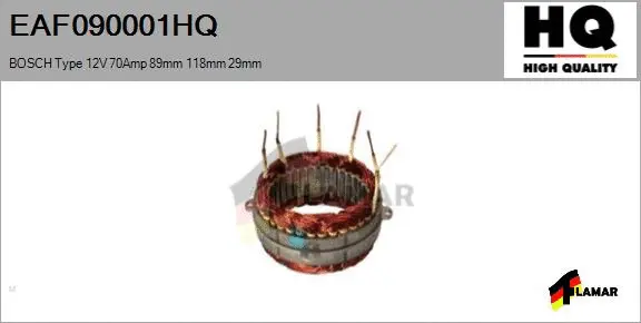 Stator, alternator (EAF090001HQ)