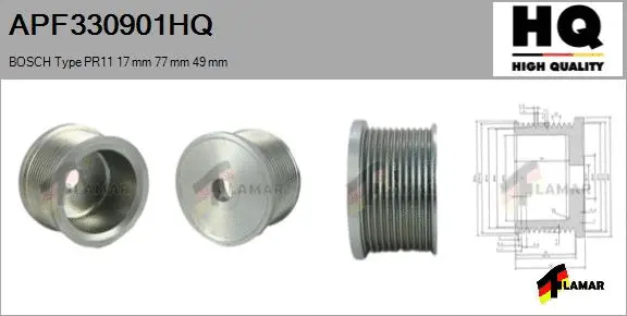 Belt Pulley, alternator (APF330901HQ)