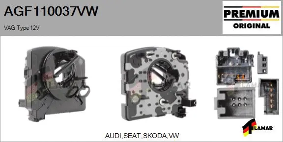Clockspring, airbag (AGF110037VW)
