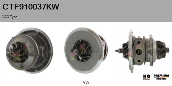 Core assembly, turbocharger (CTF910037KW)