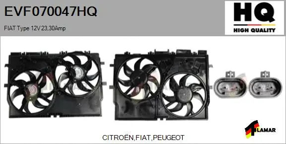 Electric Motor, radiator fan (EVF070047HQ)