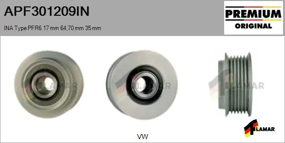 Belt Pulley, alternator (APF301209IN)