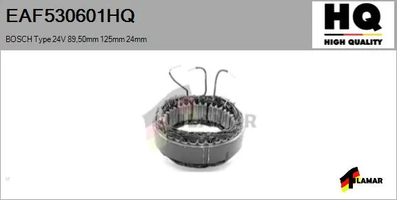 Stator, alternator (EAF530601HQ)