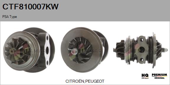 Core assembly, turbocharger (CTF810007KW)