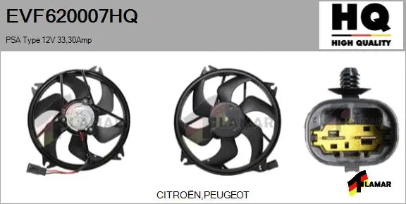 Electric Motor, radiator fan (EVF620007HQ)