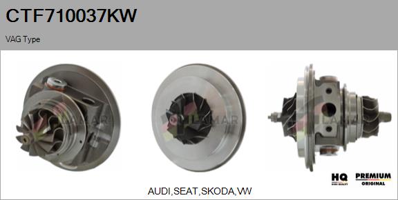 Core assembly, turbocharger (CTF710037KW)