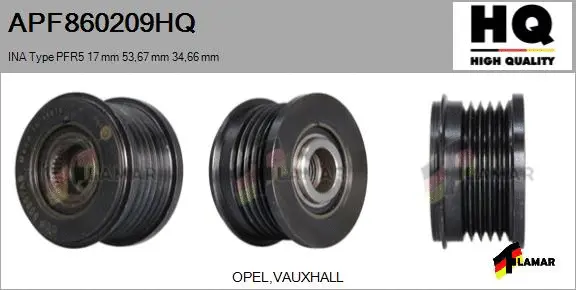 Belt Pulley, alternator (APF860209HQ)