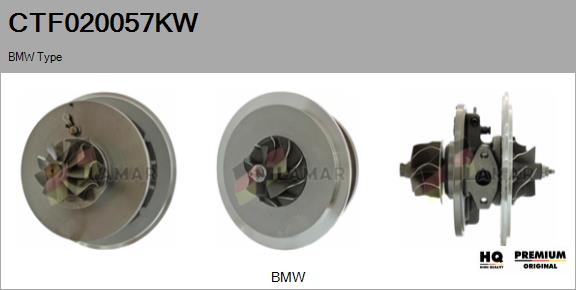 Core assembly, turbocharger (CTF020057KW)