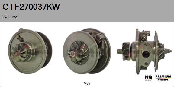 Core assembly, turbocharger (CTF270037KW)