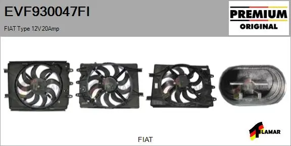 Electric Motor, radiator fan (EVF930047FI)