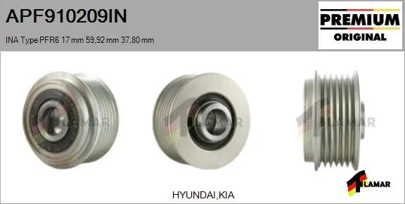 Belt Pulley, alternator (APF910209IN)