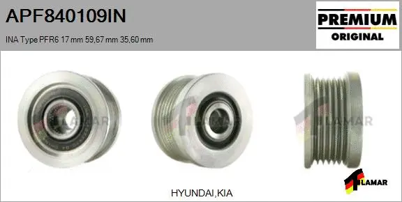 Belt Pulley, alternator (APF840109IN)