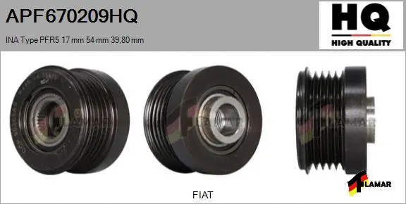 Belt Pulley, alternator (APF670209HQ)