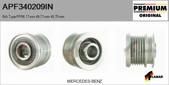 Belt Pulley, alternator (APF340209IN)
